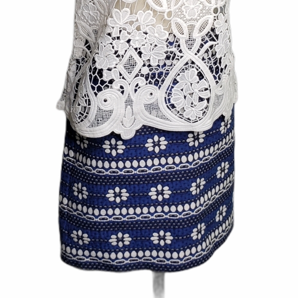 J. Crew Jacquard Embroidered Pockets Abstract Floral Mini Skirt NWT - Picture 3 of 8